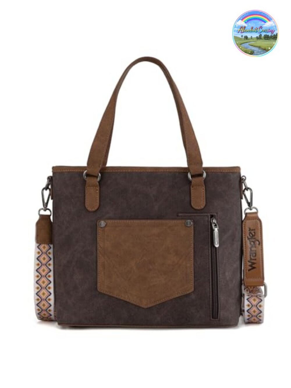 Aztec Tote Bag Satchel Crossbody Detachable Strap Medium - Picture 4 of 6